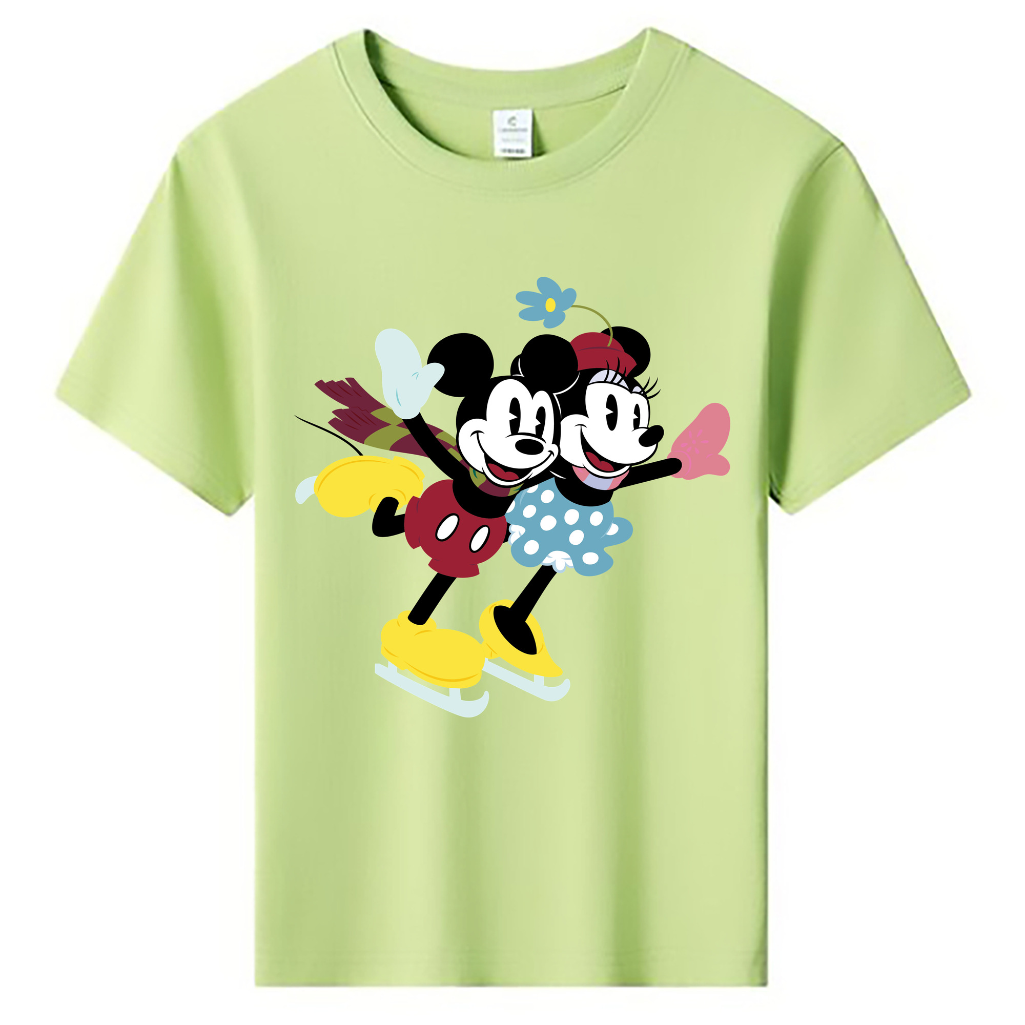ミッキーマウス Mickey Mouse 綿100％キッズTシャツ（フロントプリント）